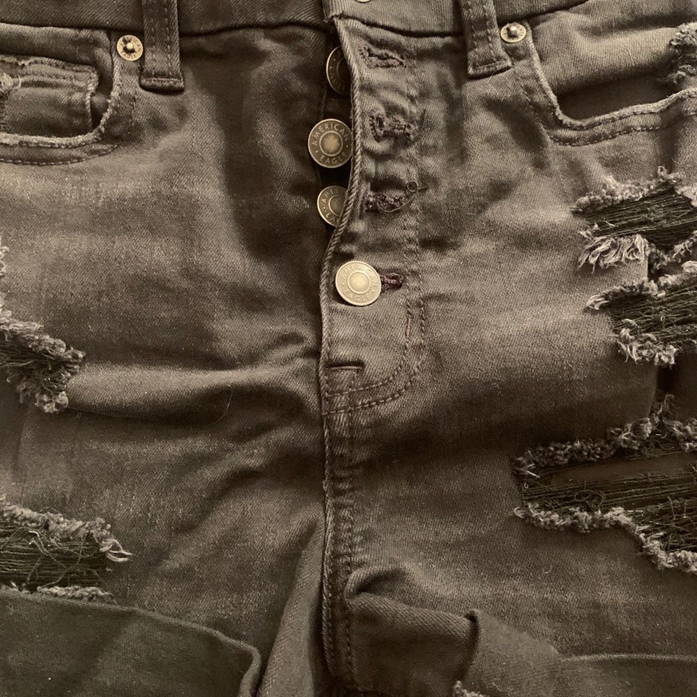 American Eagle Stretchy Ripped Jean Shorts